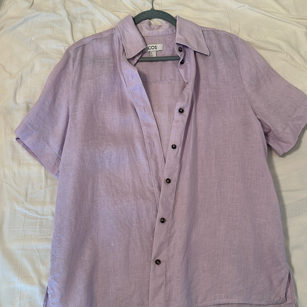 COS linen oversized button up